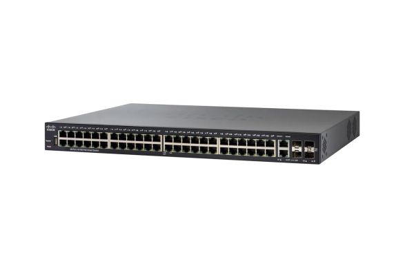 SF250-48HP - Cisco 250 Series 48-Ports 10/100/1000BASE-T PoE+ Layer 3 Rack-mountable Managed Smart Switch with 4-Ports SFP