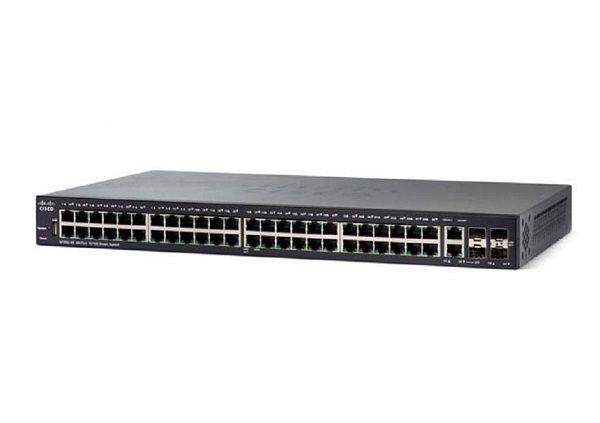 SF250-48HP-K9 - Cisco 250 Series 48-Ports 10/100BASE-TX PoE+ Layer 3 Rack-mountable Managed Network Switch with 2-Ports SFP