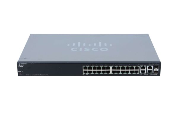 SF300-24MP-K9 - Cisco 300 Series 24-Ports 10/100BASE-T PoE+ Layer 3 Rack-mountable Managed Network Switch with 2-Ports SFP