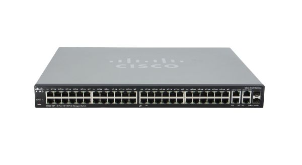 SF300-48PP-K9-EU - Cisco 300 Series 48-Ports 10/100BASE-T PoE+ Layer 3 Rack-mountable Managed Network Switch with 2-Ports SFP