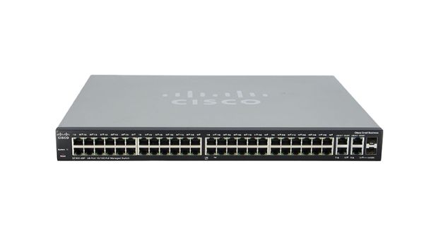 SF300-48PP-K9-NA - Cisco 300 Series 48-Ports 10/100BASE-T PoE+ Layer 3 Rack-mountable Managed Network Switch with 2-Ports SFP