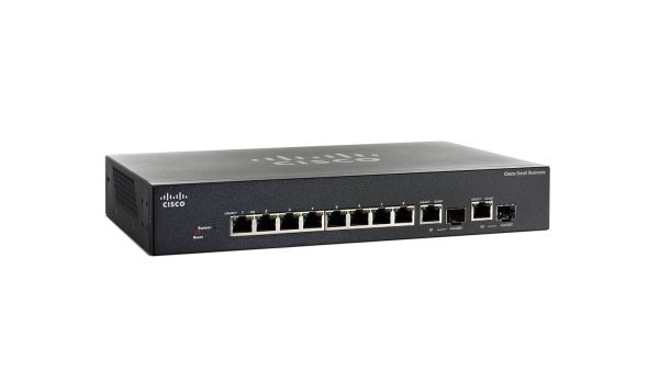 SF302-08P - Cisco 300 Series 8-Ports 10/100BASE-TX Ethernet Layer 3 Rack-mountable Managed Network Switch with 2-Ports SFP