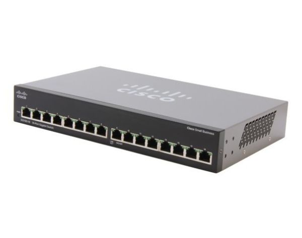 SG110-16 - Cisco 16-Ports 10/100/1000BASE-T Ethernet Layer 2 Rack-mountable Network Switch