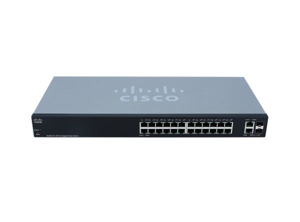 SG220-26-K9 - Cisco 220 Series 24-Ports 10/100/1000BASE-T Ethernet Layer 2 Rack-mountable Managed Smart Switch with 2-Ports SFP