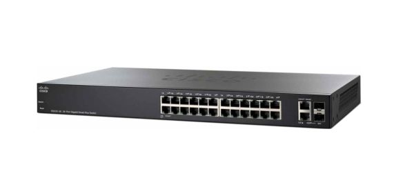 SG220-26-K9-EU - Cisco 220 Series 24-Ports 10/100/1000BASE-T Ethernet Layer 2 Rack-mountable Managed Network Switch with 2-Ports SFP