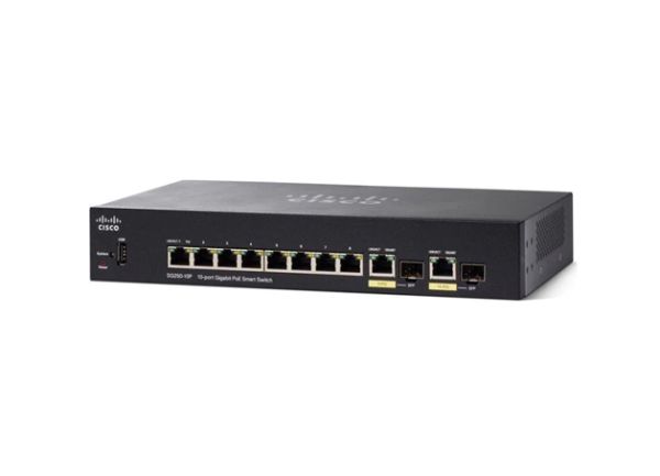 SG250-10P-K9-NA - Cisco G250-10P 8-Ports 10/100/1000 Ethernet Network Switch with 2-Ports SFP