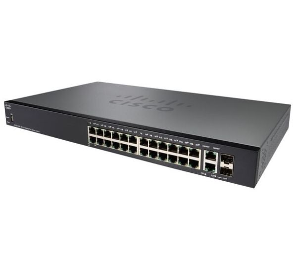 SG250-26P-K9 - Cisco 26-Port x 10/100/1000Base-T PoE+ Manageable Layer 3 Rack-Mountable Gigabit Ethernet Switch