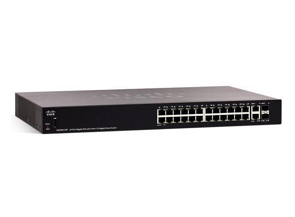 SG250X-24-K9 - Cisco 250 Series 24-Ports 10/100/1000BASE-T Ethernet Layer 3 Rack-mountable Managed Network Switch with 2-Ports SFP+