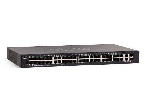 SG250X-48P-K9 - Cisco 250 Series 48-Ports 10/100/1000BASE-T PoE+ Layer 3 Rack-mountable Managed Network Switch with 2-Ports SFP+