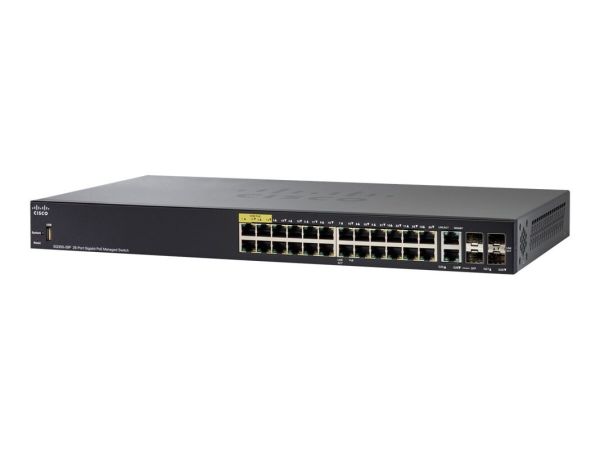 SG350-28 - Cisco 350 Series 24-Ports 10/100/1000BASE-T Ethernet Layer 3 1U Rack-mountable Managed Network Switch with 4-Ports SFP