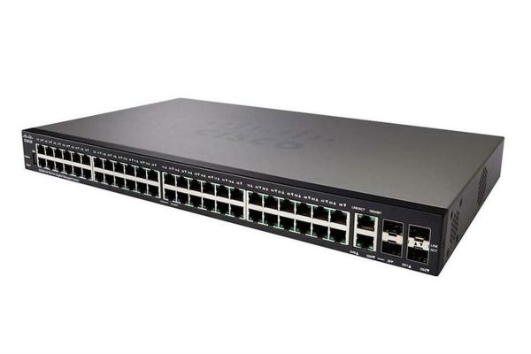 SG350-52-K9-EU - Cisco 350 Series 48-Ports 10/100/1000BASE-T Ethernet Layer 3 Rack-mountable Managed Network Switch with 4-Ports SFP