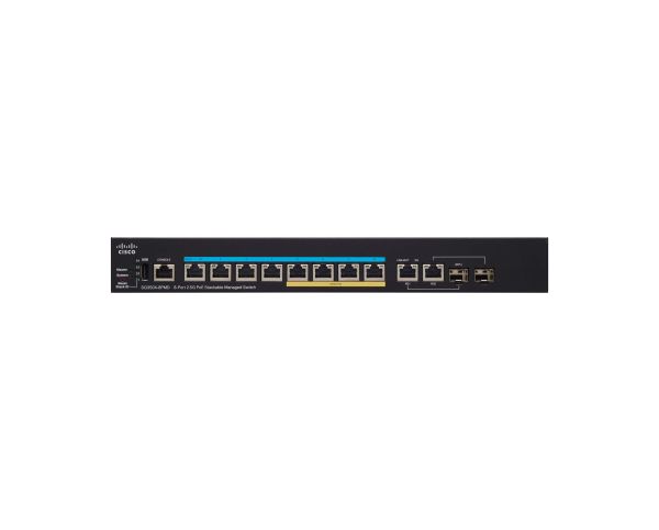 SG350X-8PMD-K9-NA - Cisco 350X Series 8-Ports 1/2.5GBASE-T PoE+ Layer 3 Rack-mountable Managed Stackable Switch with 2-Ports SFP+