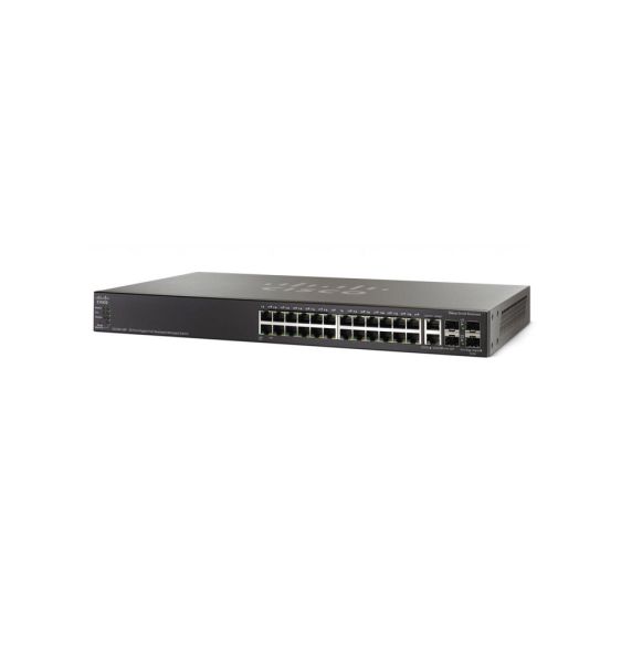 SG500-28P - Cisco Small Business 500 Series 24-Ports 10/100/1000BASE-T PoE+ Layer 2 1U Rack-mountable Managed Network Switch with 4-Ports SFP