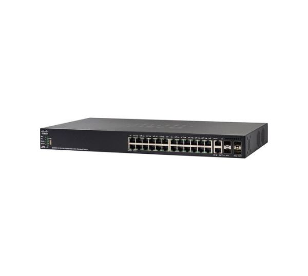 SG550X-24-K9-NA - Cisco 550X Series 24-Ports 10/100/1000BASE-T Ethernet Layer 3 Rack-mountable Managed Stackable Switch with 4-Ports SFP+