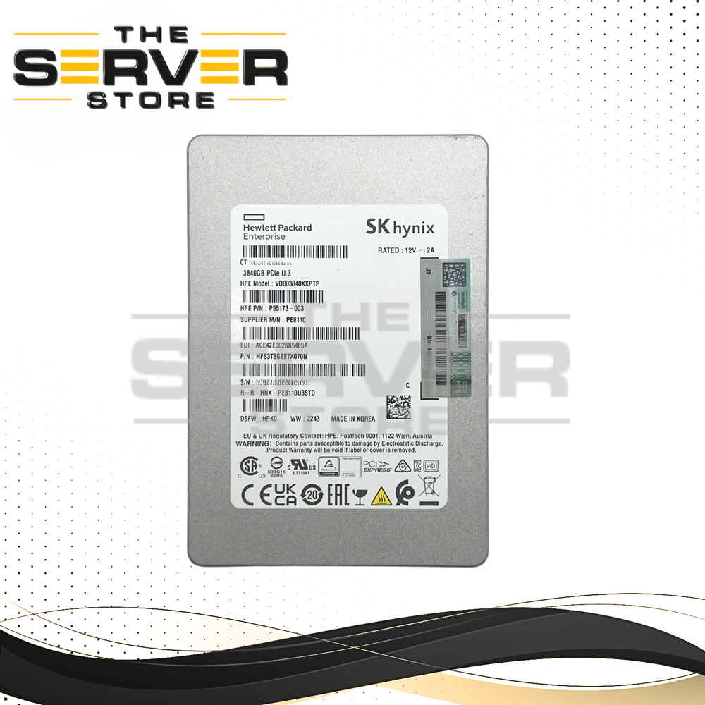 SK Hynix 3.84TB NVMe U.3 PCIe Gen 4.0 x4 RI 2.5" 15mm SSD PE8110 HFS3T8GEETX070N