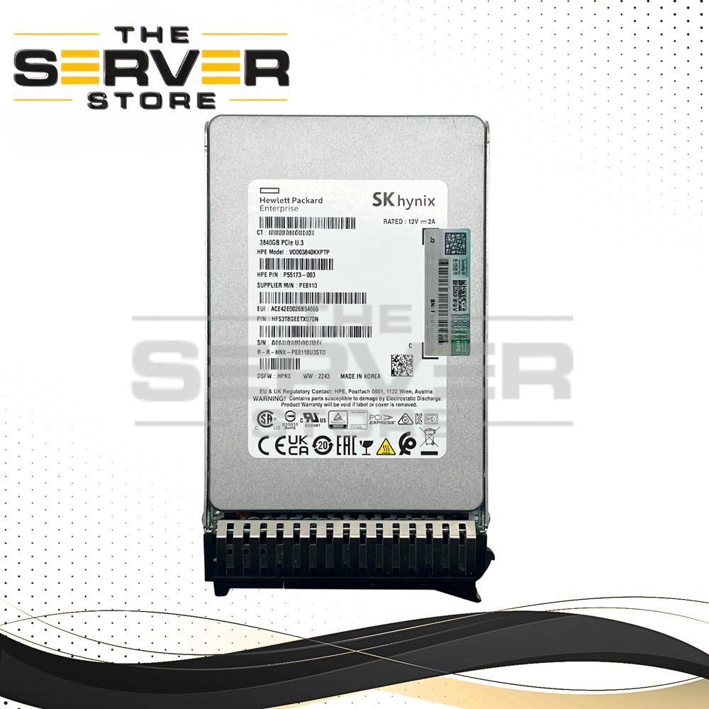 SK Hynix 3.84TB NVMe U.3 PCIe Gen 4.0 x4 RI SFF 2.5" 15mm SSD PE8110 Series for Lenovo ThinkSystem Server with Tray