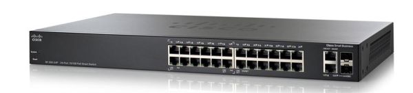 SLM224PT - Cisco 200 Series 24-Ports 10/100BASE-T Ethernet Layer 2 Rack-mountable Managed Network Switch with 2-Ports SFP