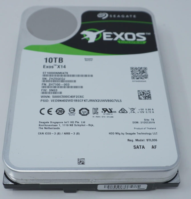 Seagate ST10000NM0478 Exos X14 10TB 7200RPM SATA 6Gb/s 3.5'' HDD