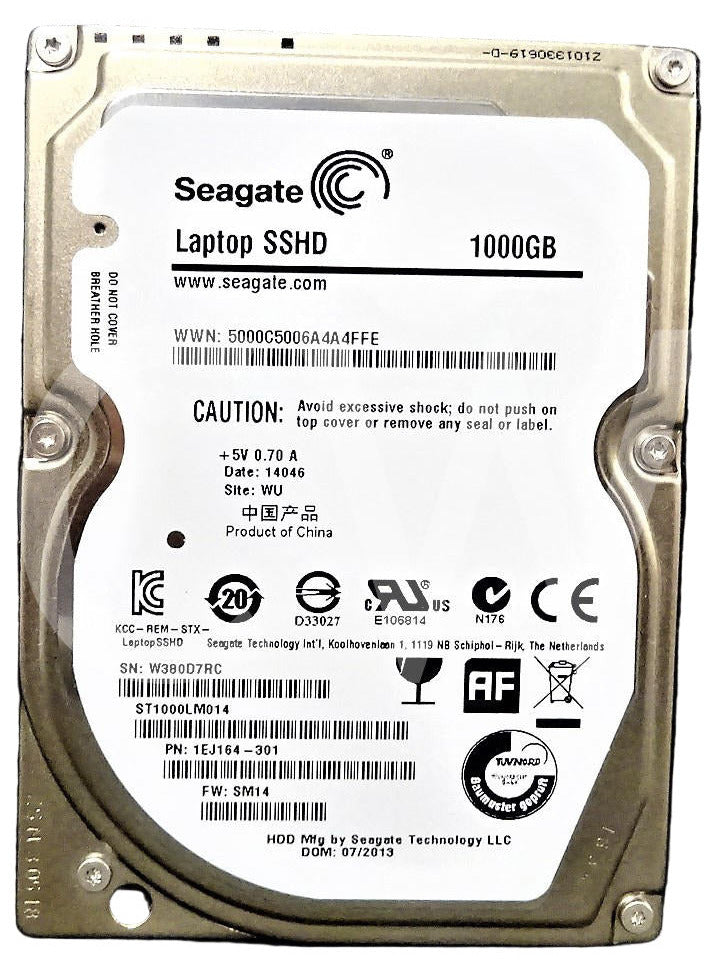 ST1000LM014 Seagate SSHD 1TB 5.4K RPM 6Gb/s 2.5" SATA Solid State Hybrid Drive