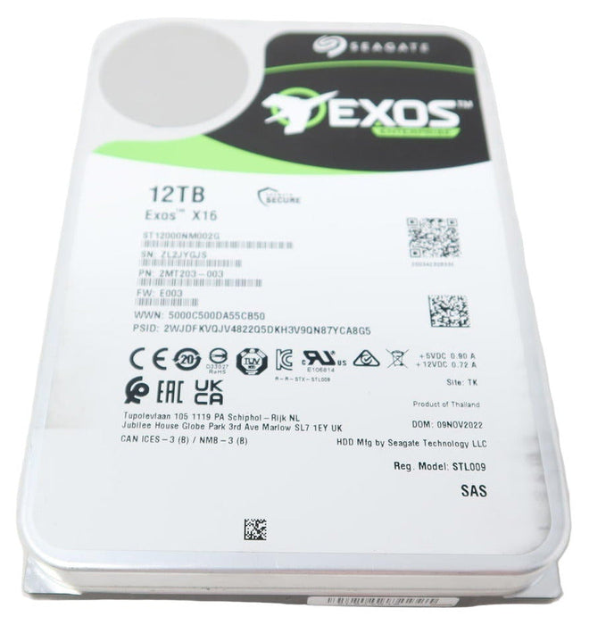 Seagate ST12000NM002G X16 12TB 3.5 12Gb/s SAS Hard drive