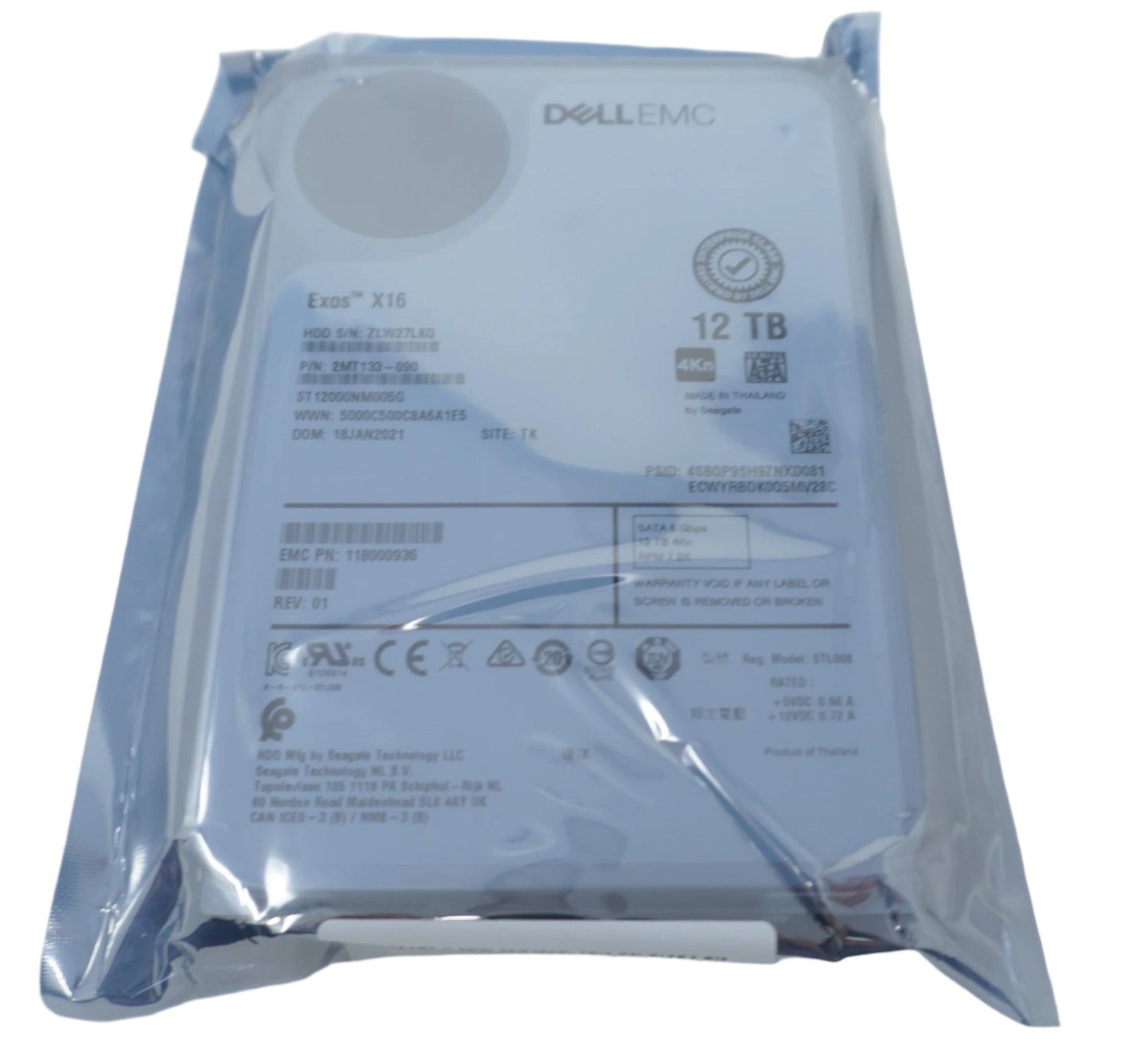 ST12000NM005G Seagate 12TB 7.2K SATA 3.5" SED Drive