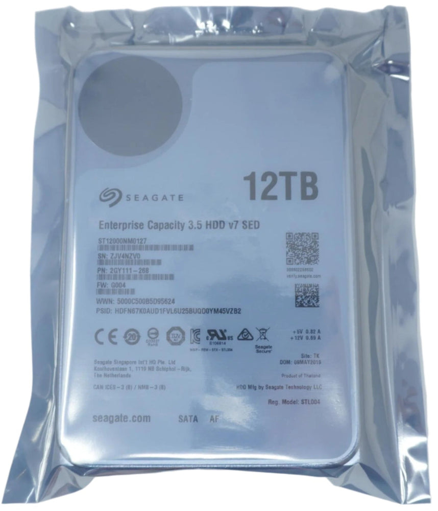 Seagate ST12000NM0127 12TB 256MB 7200RPM 3.5" SATA 6.0Gb/s Drive