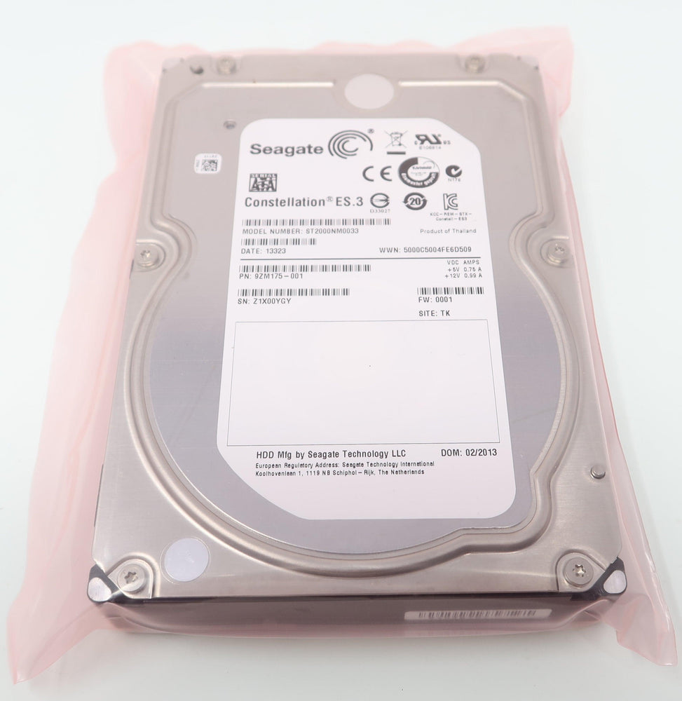 Seagate ST2000NM0033 2TB 7200RPM 128MB SATA 6.0Gb/s 3.5" Hard Drive