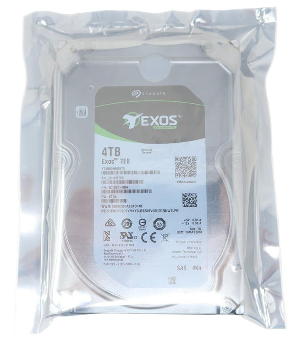 ST4000NM0075 Seagate EXOS 4TB SAS 3.5" 7.2K 12G 4Kn Hard Drive