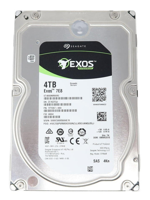 ST4000NM0095 Seagate 4TB SAS 3.5" 7.2K 12Gb/s 4Kn Hard Drive