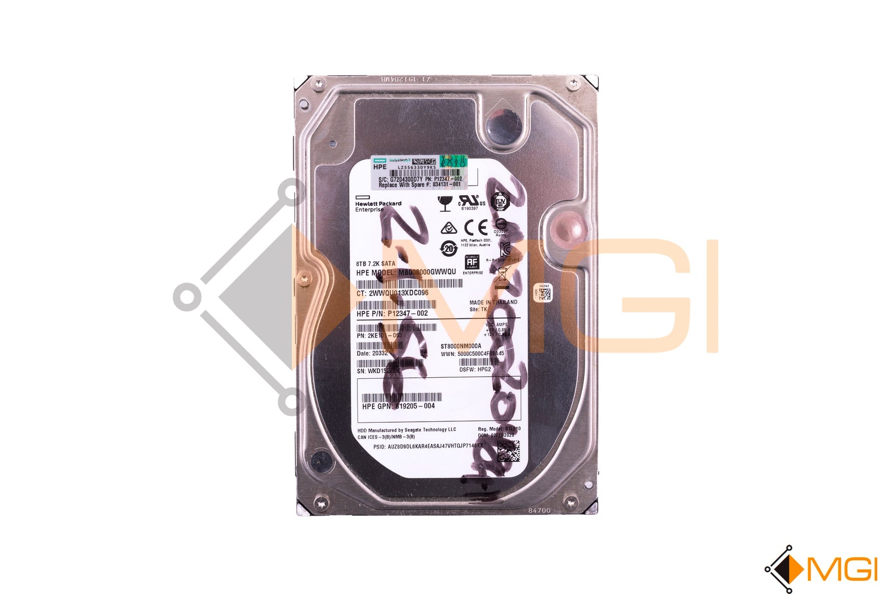 ST8000NM000A (NO TRAY) (MARKED LABEL)