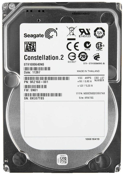 ST91000640NS — Seagate 1TB 7.2K 6G 64MB 2.5" 15MM SATA Server Har
