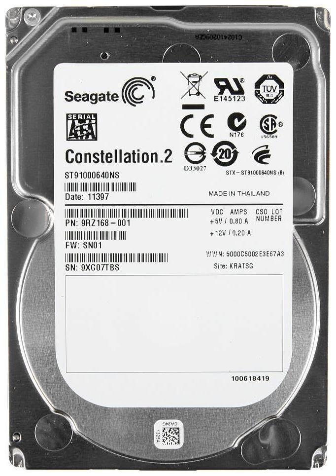 ST91000640NS — Seagate 1TB 7.2K 6G 64MB 2.5" 15MM SATA Server Har