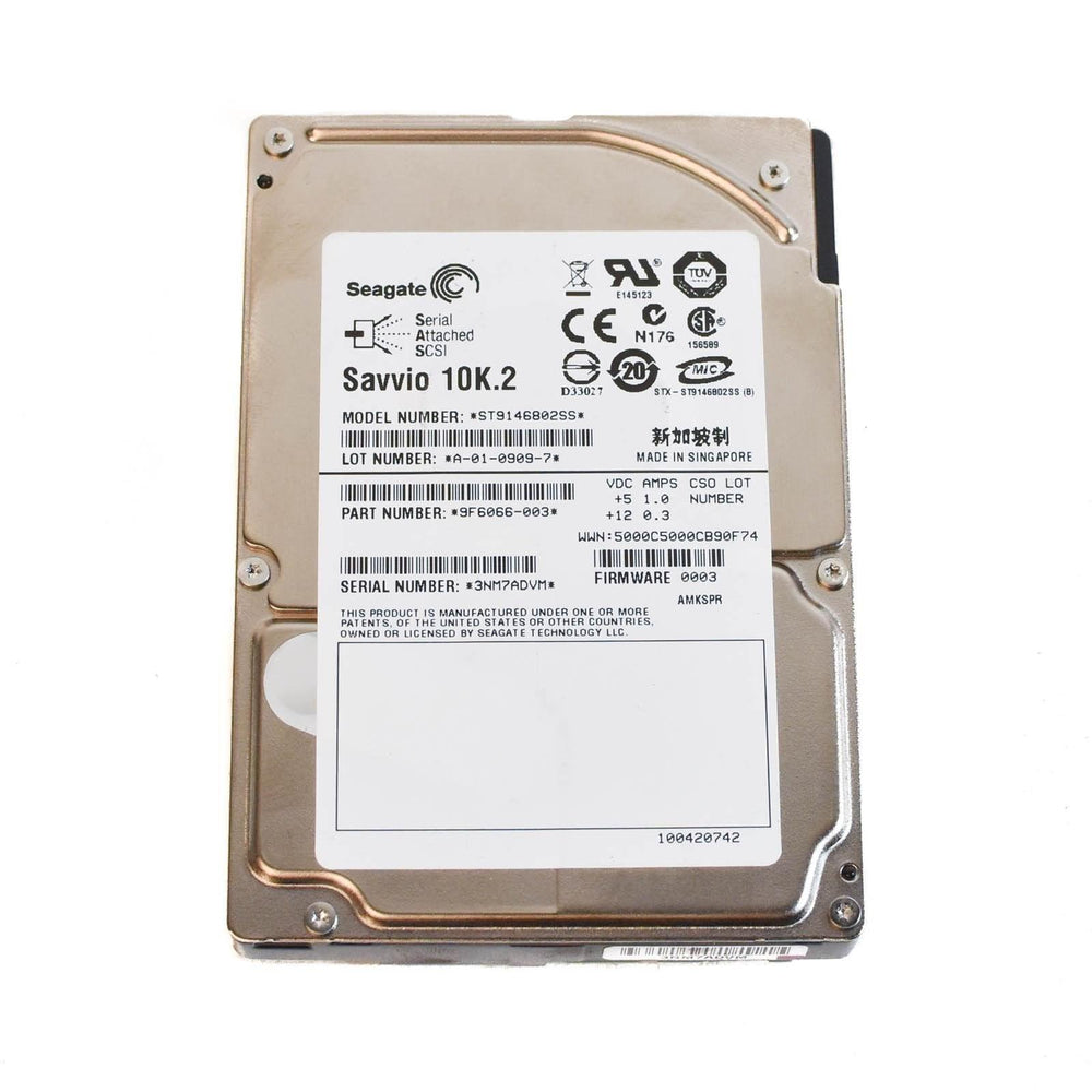 Seagate Savvio 10K.2 ST9146802SS 146.8GB 10K 2.5in SAS Hard Drive