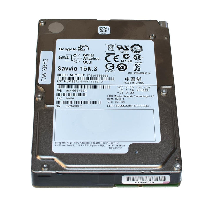 Seagate Savvio 15K.3 ST9146853SS 146GB 15k 64MB SAS 6Gb/s 2.5" Hard Drive