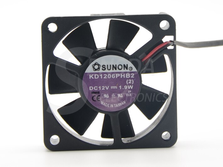 SUNON KD1206PHB2 60x60x15mm 12V DC Axial Cooling Fan