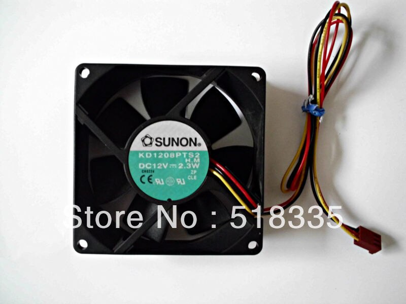 SUNON KD1208PTS2 80x80x25mm 12V DC Axial Cooling Fan