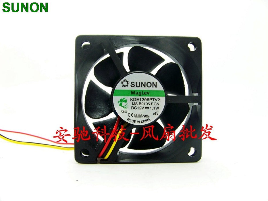 SUNON KDE1206PTV2 60x60x25mm 12V DC Axial Cooling Fan