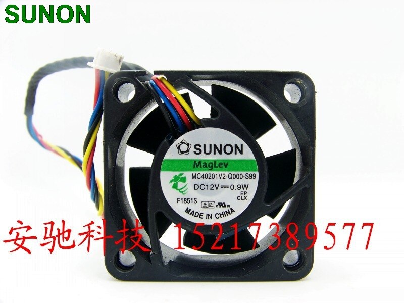 SUNON MC40201V2-Q000-S99 40x40x20mm 12V DC Axial Cooling Fan