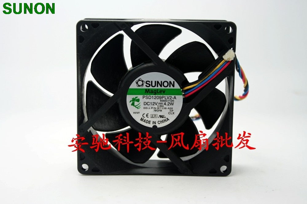 SUNON PSD1209PLV2-A 90x90x32mm 12V DC Axial Cooling Fan