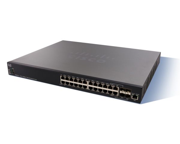 SX350X-24-K9 - Cisco 350X Series 24-Ports 10GBASE-T Ethernet Layer 3 Rack-mountable Managed Stackable Switch with 4-Ports SFP+
