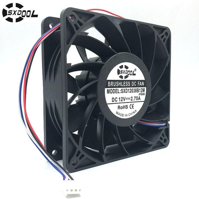 SXDOOL SXD12038B12M 12V DC 120x120x38mm Brushless Cooling Fan