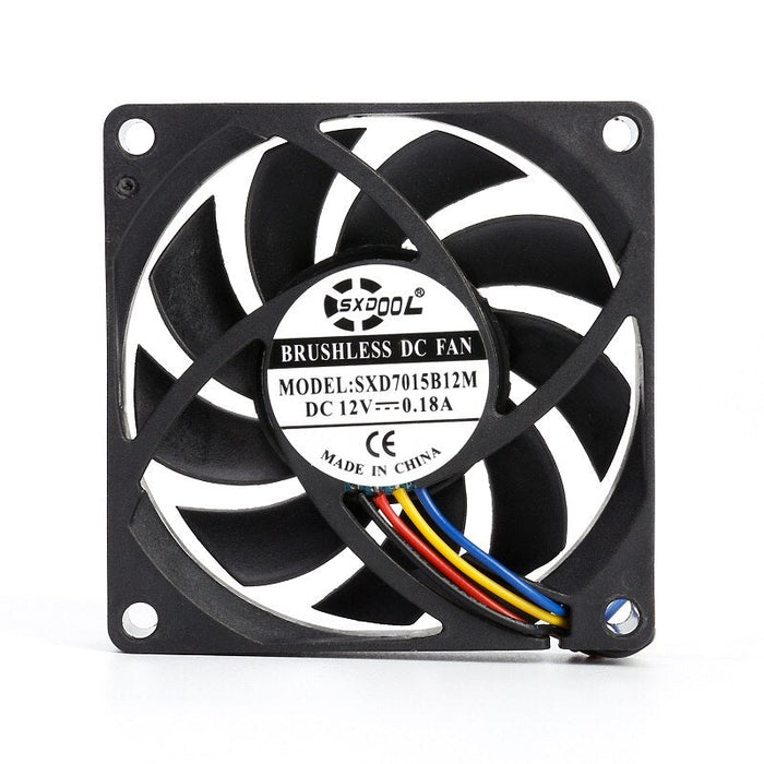 SXDOOL SXD7015B12M 12V DC 70x70x15mm Brushless Cooling Fan