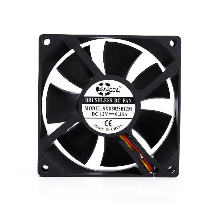 SXDOOL SXD8025B12M 12V DC 80x80x25mm Brushless Cooling Fan