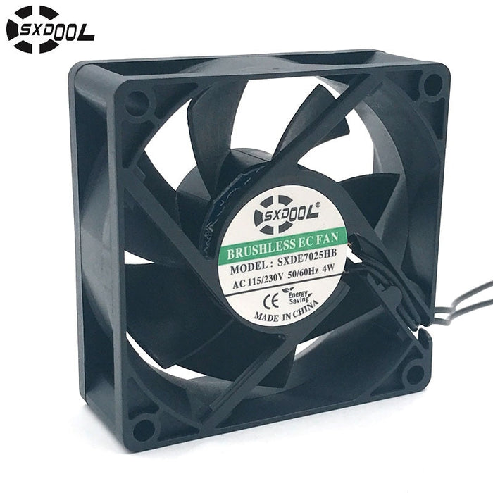 SXDOOL SXDE7025HB EC Axial Fan 70x70x25mm AC 115/230V 4W