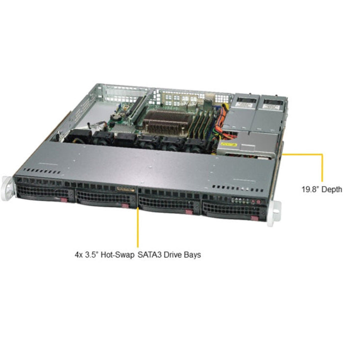 Supermicro SuperServer SYS-5019C-MR 1U Intel Xeon E 6-Core 128GB Server