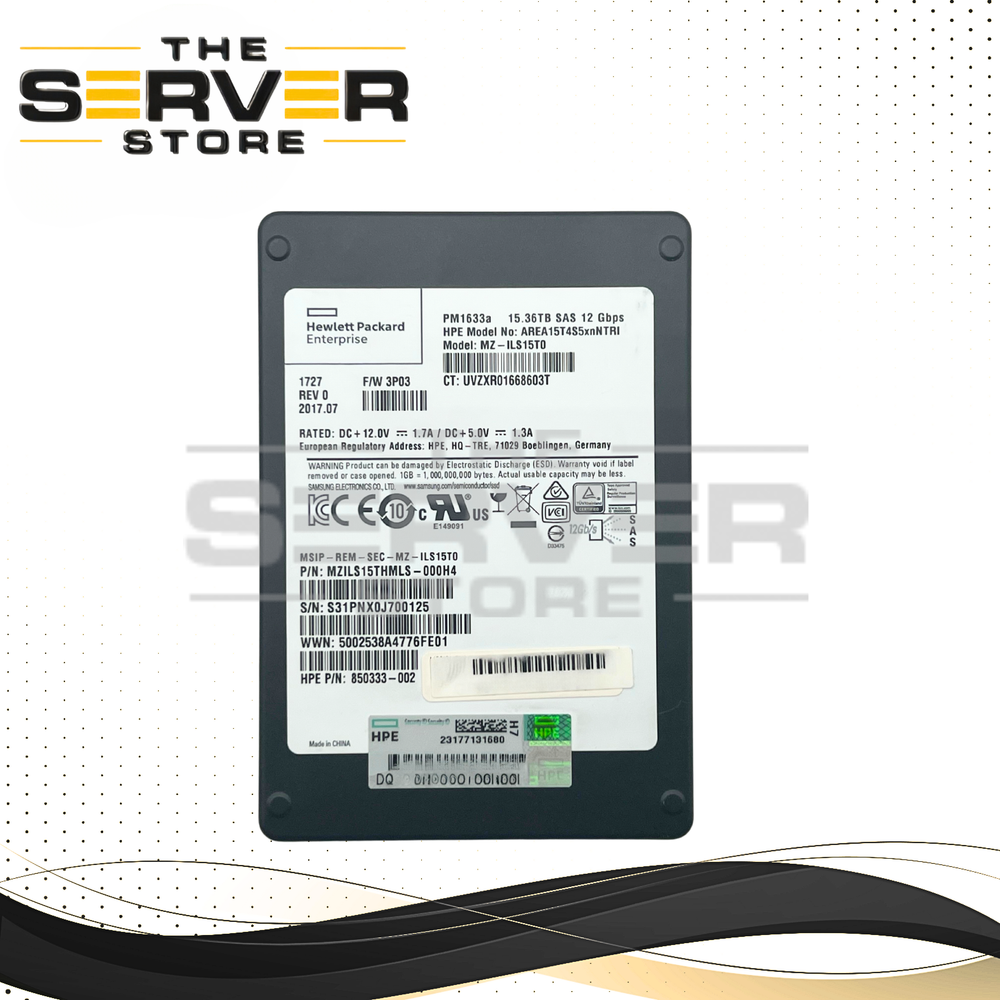 Samsung 15.36TB SAS 12Gbps RI SFF 2.5" 15mm SSD PM1633a Series MZ-ILS15T0