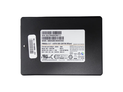 Samsung 1.92TB SATA 6G RI SFF 2.5" SSD PM863a MZ7LM1T9HMJP-000K0 MZ-7LM1T9N