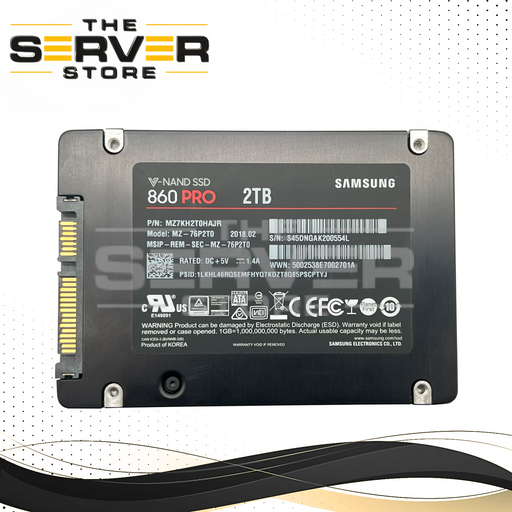 Samsung 2TB 6G 2.5" SATA SSD V-NAND 860 PRO MZ7KH2T0HAJR MZ-76P2T0