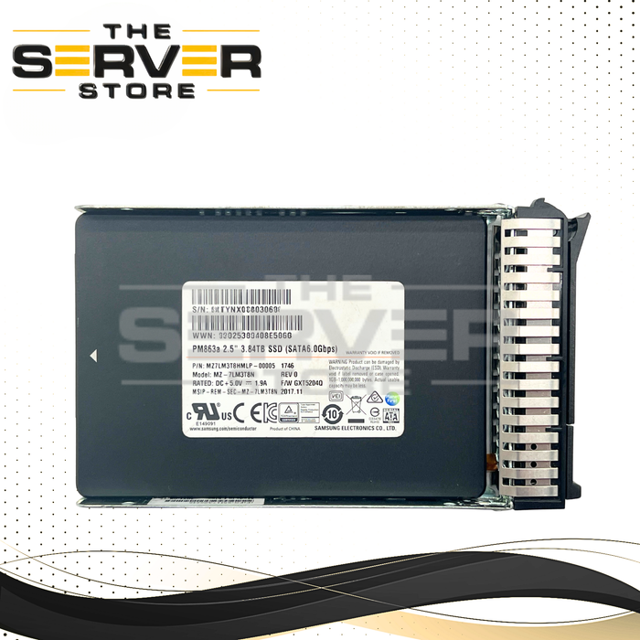 Samsung 3.84TB SATA 6G RI SFF 2.5" SSD PM863a MZ-7LM3T8N MZ7LM3T8HMLP for Lenovo ThinkSystem Server with Tray
