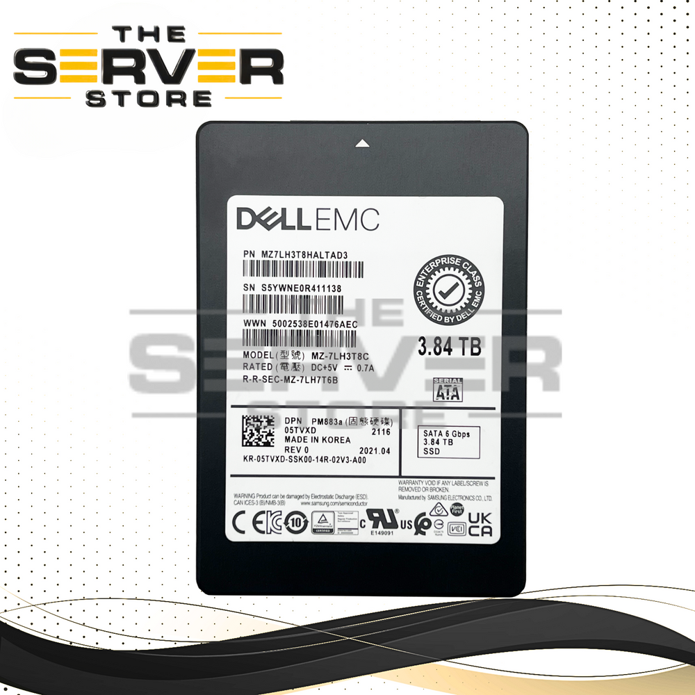 Samsung 3.84TB SATA 6G RI SFF 2.5" SSD PM883a MZ-7LH3T8C MZ7LH3T8HALTAD3